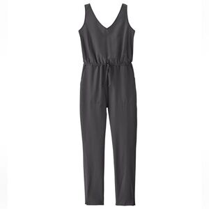 Patagonia Fleetwith Jumpsuit XL Inked Black Women’s Travel Romper Hiking